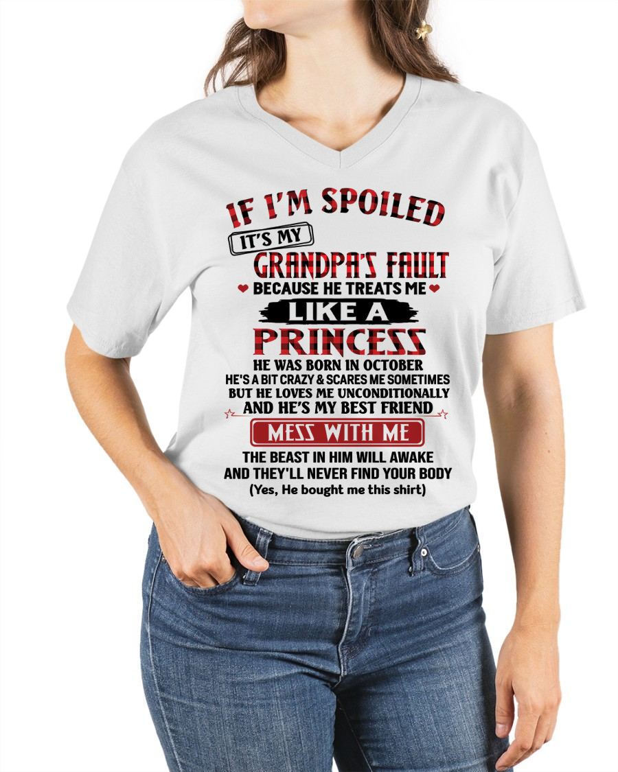 OCTOBER - IF I'M SPOILED IT'S MY GRANDPA'S FAULT - GIFT FROM GRANDPA - snow10 (SKU2603-31-10)