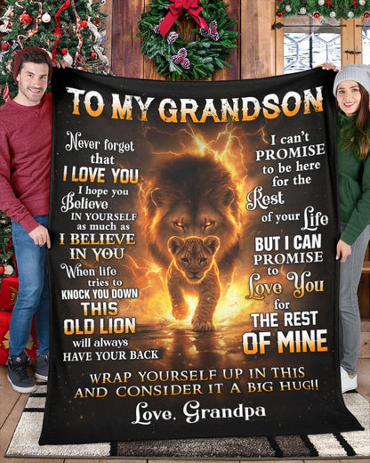 Special Gift For Your Grandson Blanket - From Grandpa
