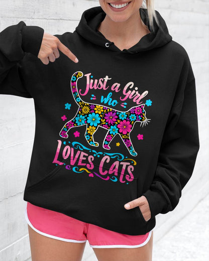 Cat Cute Just A Girl Who Loves Cats T-Shirt (SKU-SNOW-01)