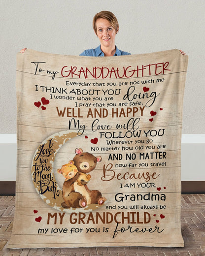 Special Gift For Your Granddaughter Blanket - From Grandma