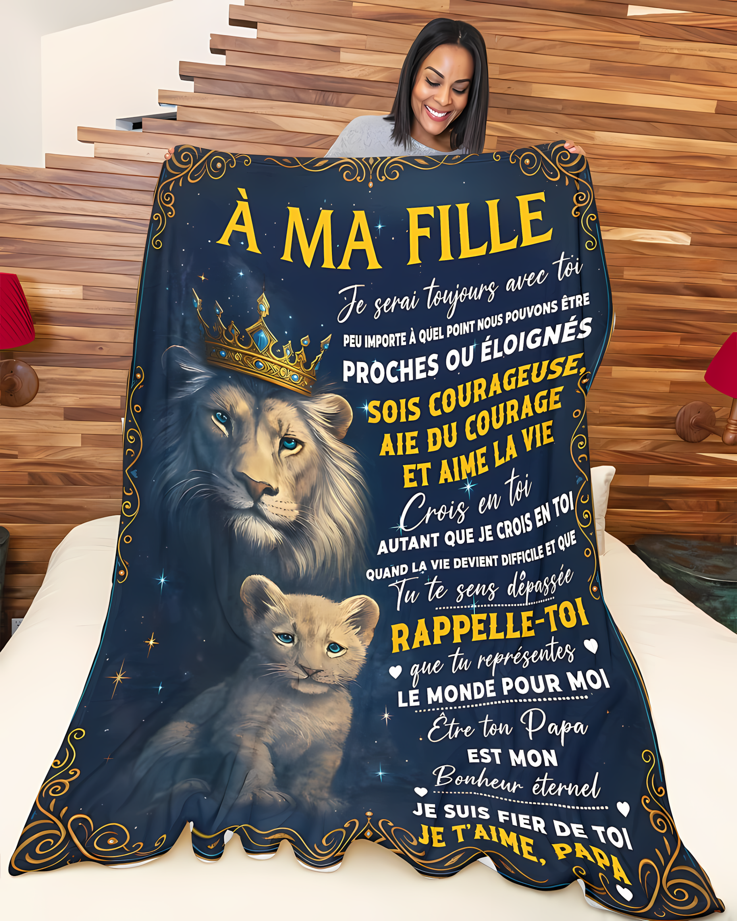 Couverture Cadeau Spécial Pour Votre Fille - De la part de Papa (SKU2606-189)