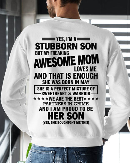 MAY, WE ARE THE BEST PARTNERS IN CRIME - GIFT SHIRT FROM MOM TO SON - SNOW05 (SKU2603-189-05)