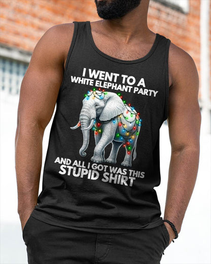 Funny White Elephant Gift Wrapped Elephant Dumb Gift T-Shirt