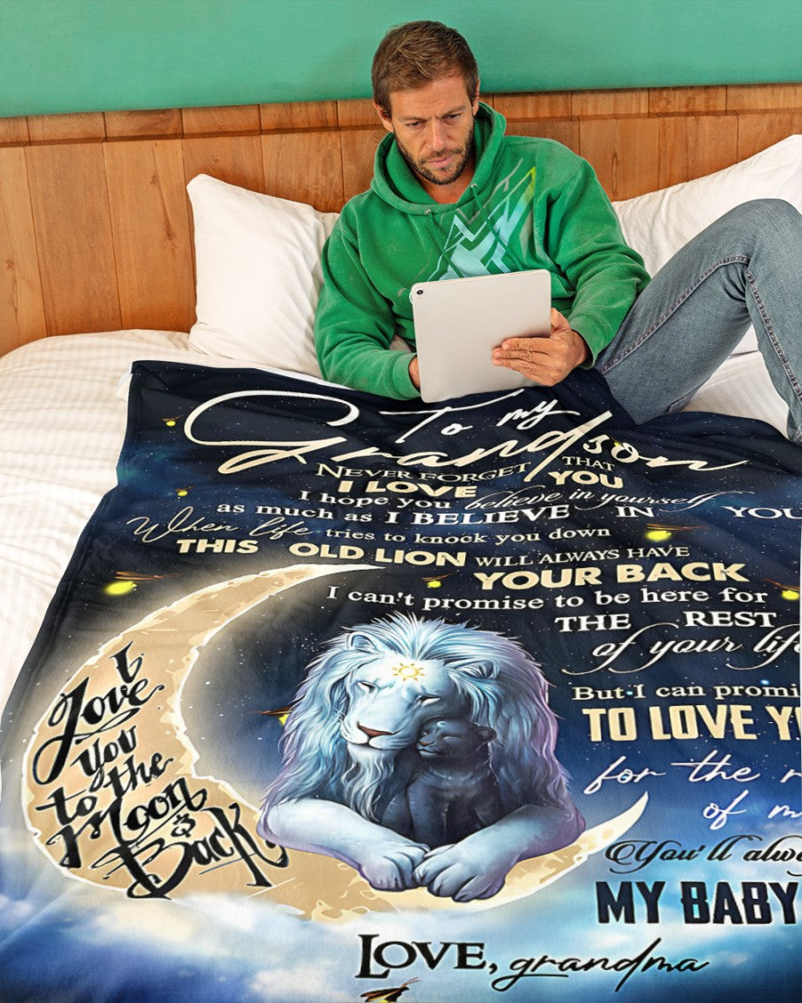 Special Gift For Your Grandson Blanket - From Grandma (SKU-CHAU-B19) FULL