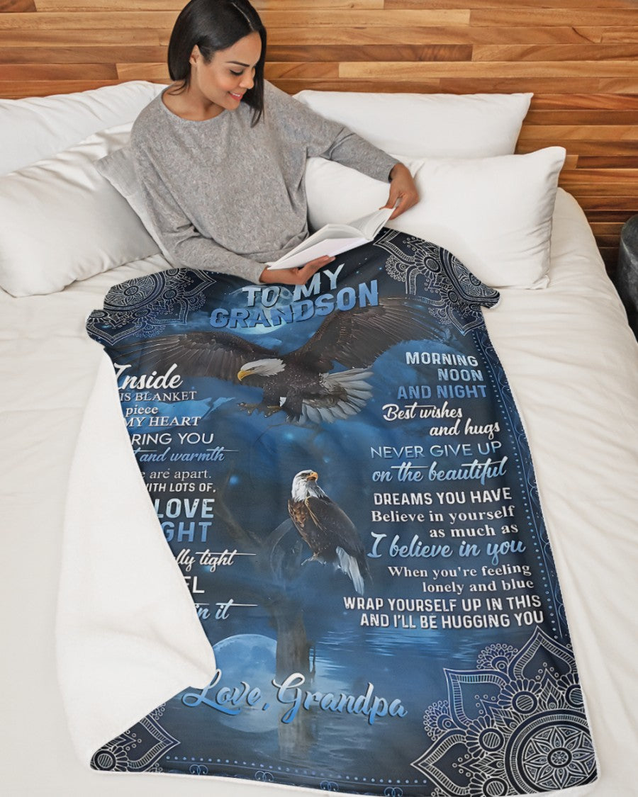 Special Gift For Your Grandson Blanket - From Grandpa (SKUB11-140)