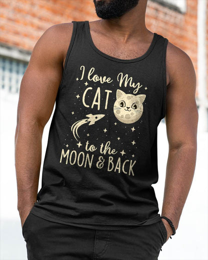 I Love My Cat To The Moon & Back - Rocket Cat Lover T-Shirt