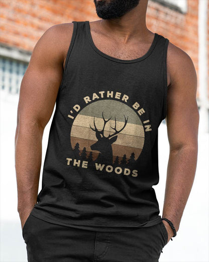 I'd Rather Be in The Woods Deer Hunting T-Shirt