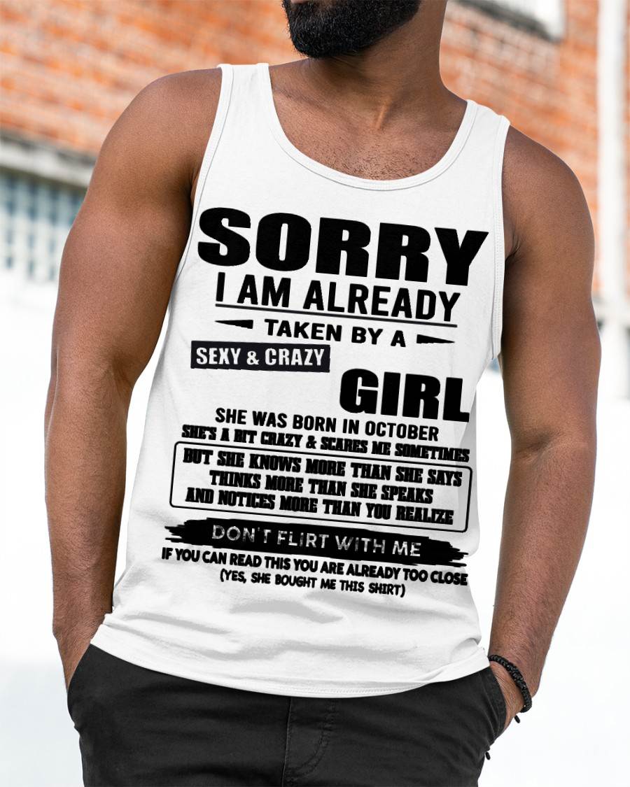 OCTOBER, SORRY I AM ALREADY TAKEN BY A SEXY & CRAZY GIRL – SNOW MALE01 (SKU26T-01163-10)