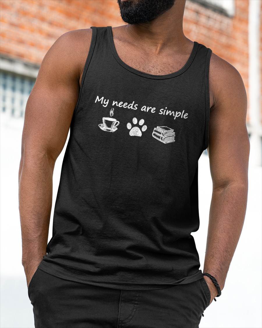 Book T Shirt Funny Coffee Dog Book Gift T-Shirt T-Shirt