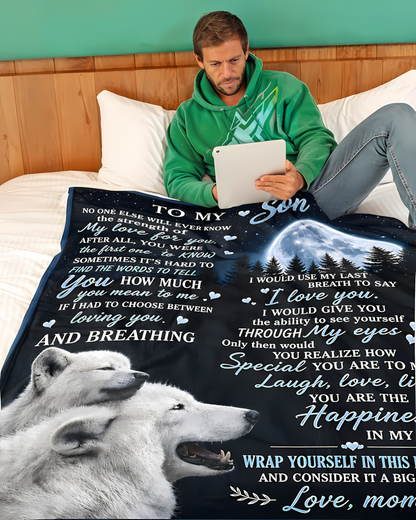 Special Gift For Your Son Blanket - From Mom (SKU2607-160)
