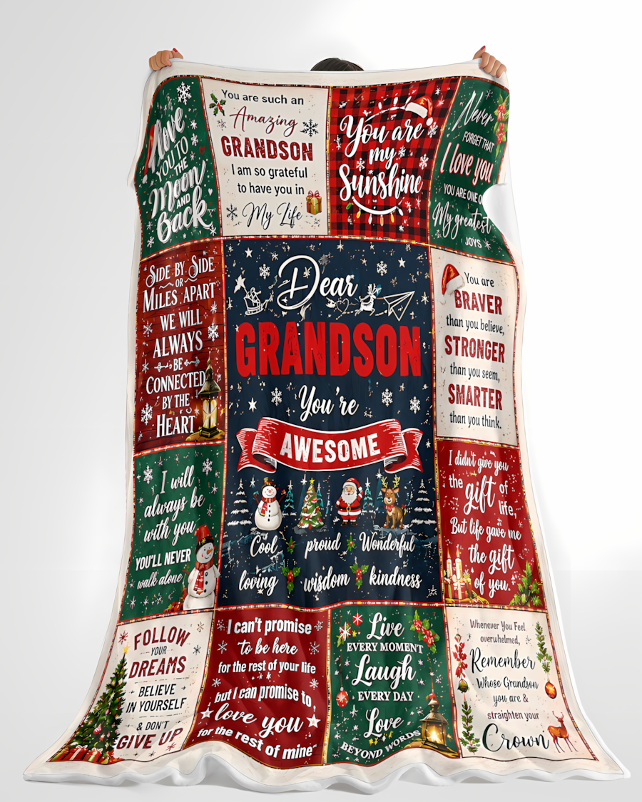 Special Gift For Your Grandson Blanket - From Grandma (SKU2607-231)