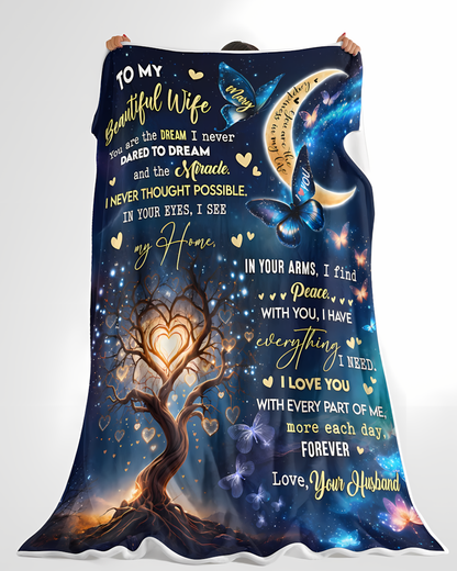 BLANKET FOR WIFE – COMFORT & WARMTH GIFT FROM HUSBAND- SNOW00 (SKU2609-188)