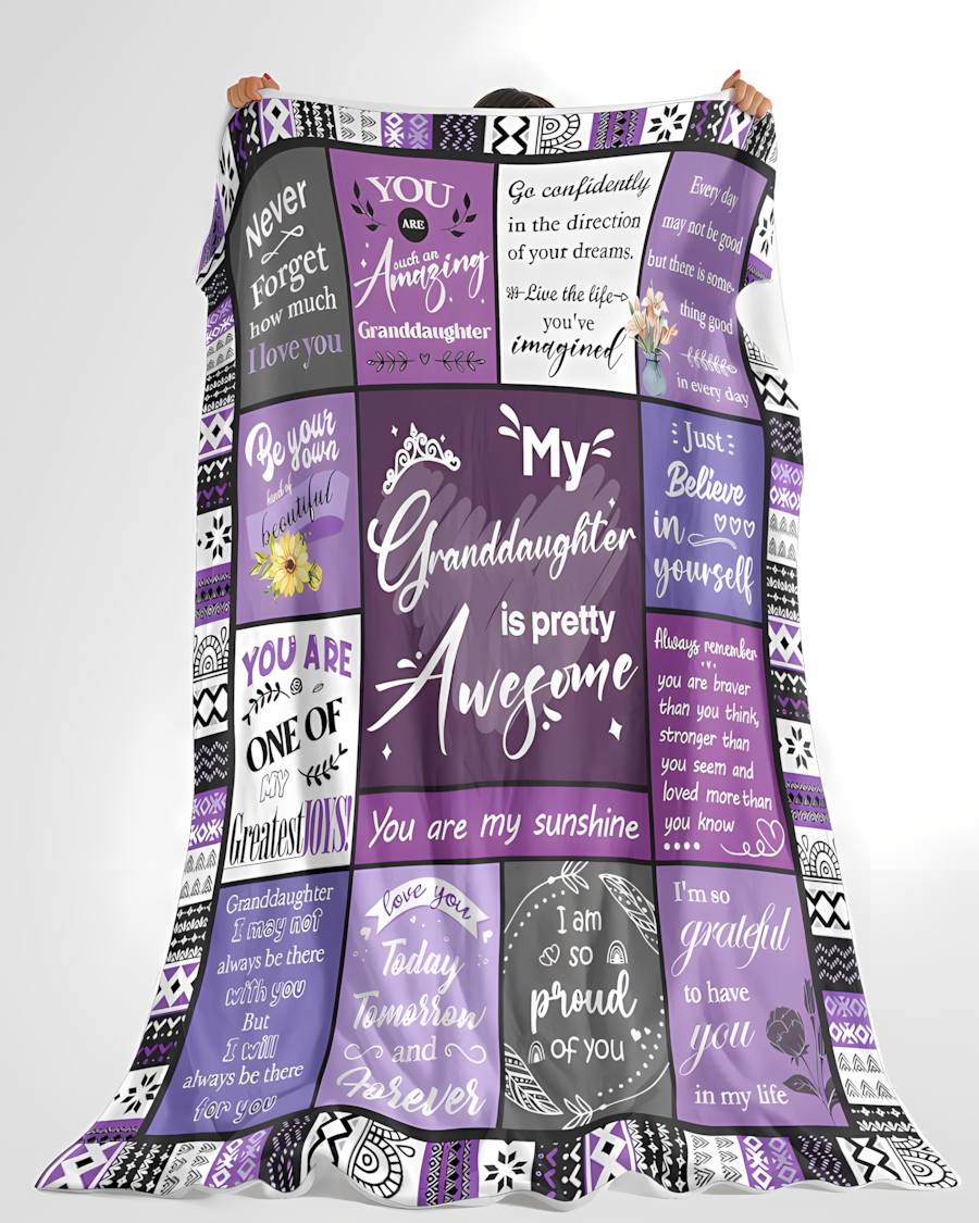 Special Gift For Your Granddaugher Blanket - From Grandma (SKUB11-BLK-03)