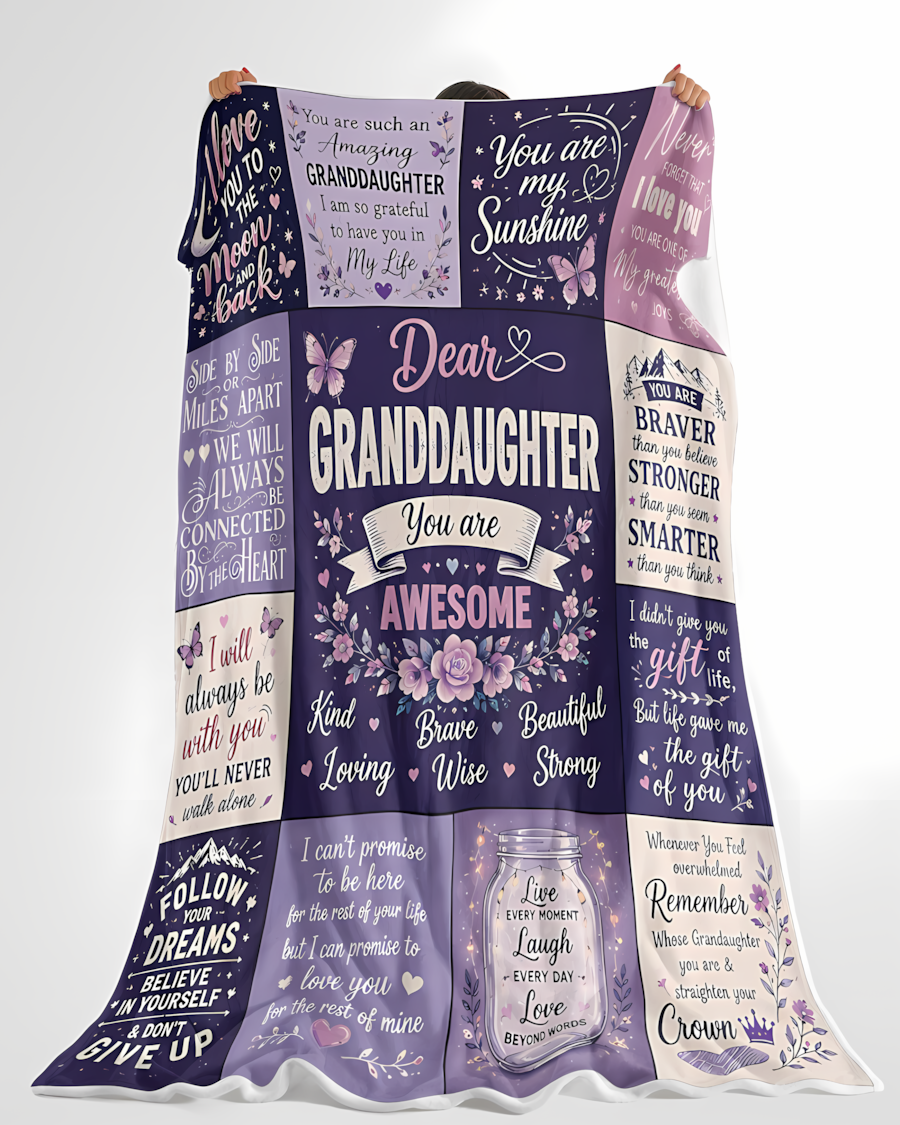 Special Gift For Your Granddaughter Blanket - From Grandma (SKU2608-41)