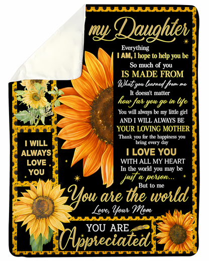 Special Gift For Your Daughter Blanket - From Mom (SKU2606-266)