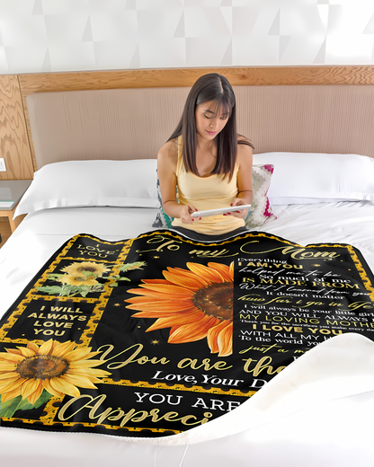 Special Gift For Your Mom Blanket - From Daughter (SKU2606-253)