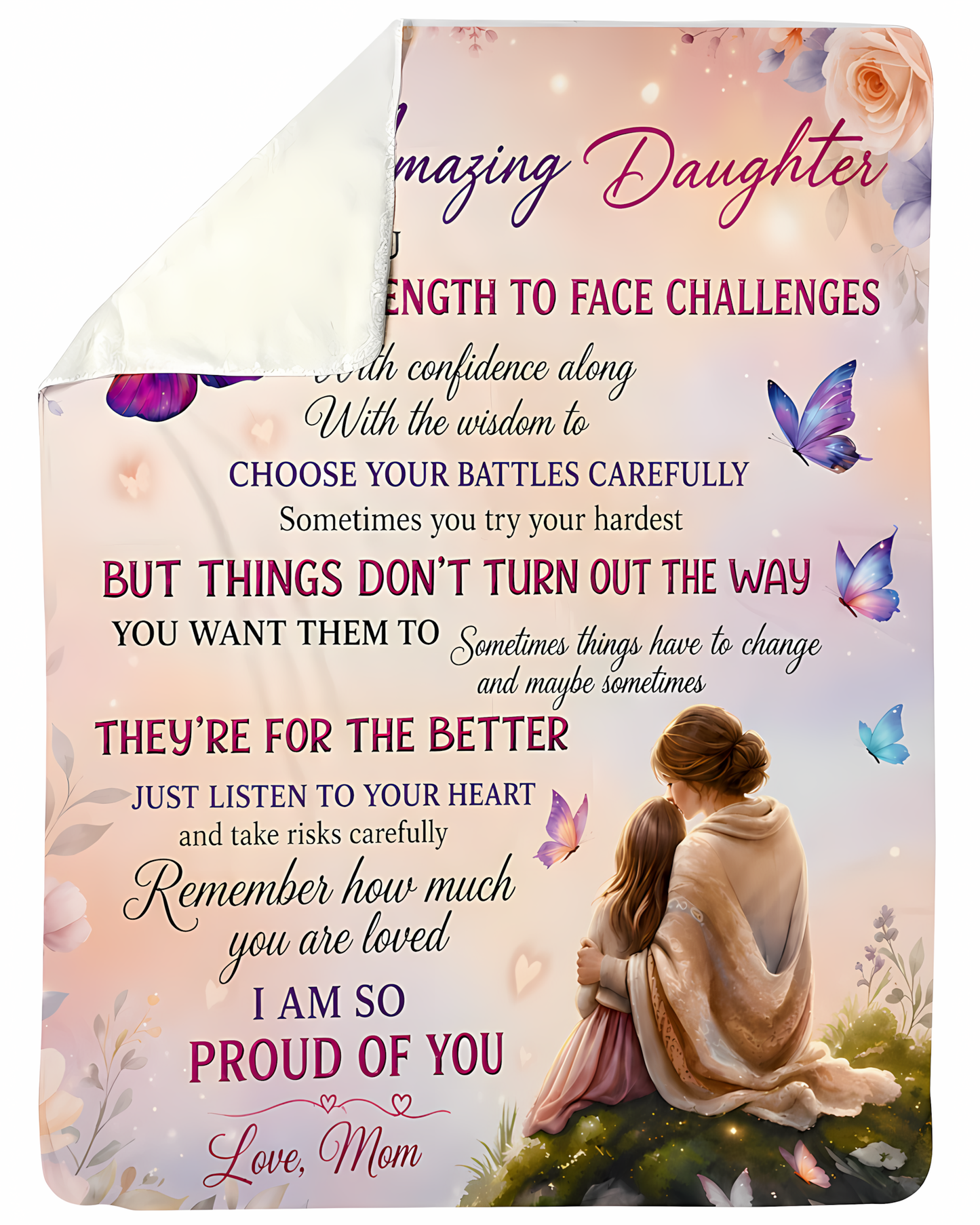 Special Gift For Your Daughter Blanket - From Mom (SKU2605-444)