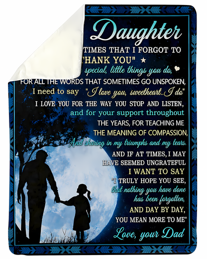 Special Gift For Your Daughter Blanket - From Dad (SKU2606-31)