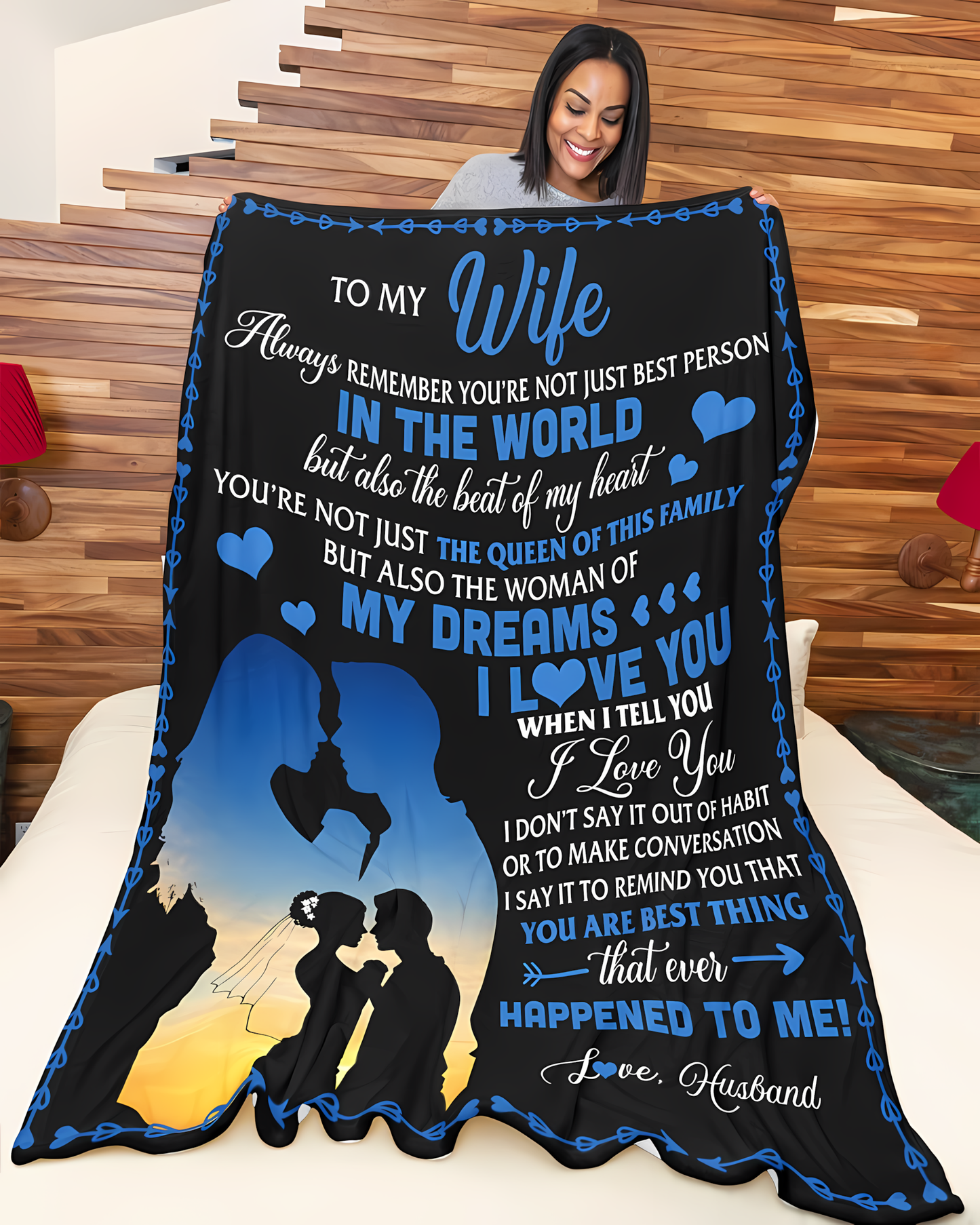Special Gift For Your Wife Blanket - From Husband (SKU2606-276)