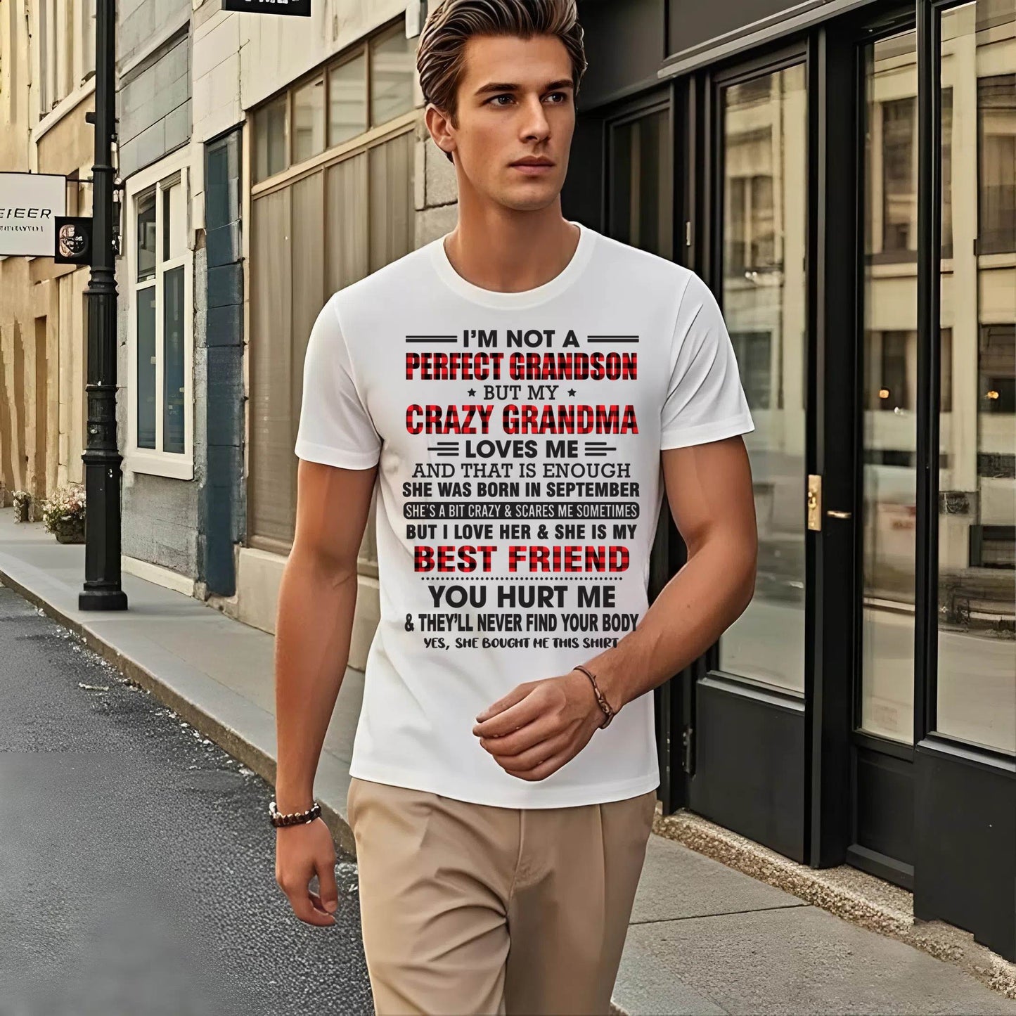 SEPTEMBER - I’M NOT A PERFECT GRANDSON BUT MY CRAZY GRANDMA LOVES ME AND THAT IS ENOUGH - FROM GRANDMA - SNOW09 (SKU10-167-09)