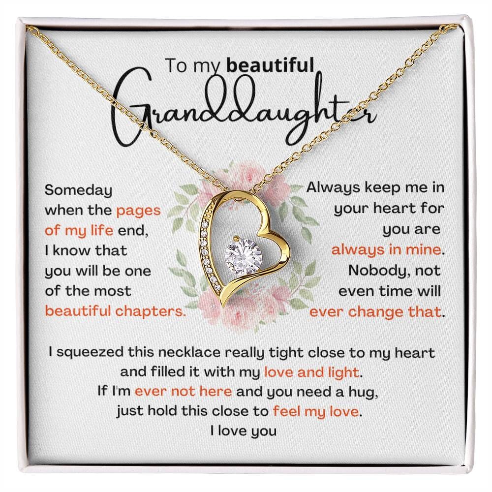 TO MY GRANDDAUGHTER- GIFT FROM GRANDPA - Forever Love Necklace