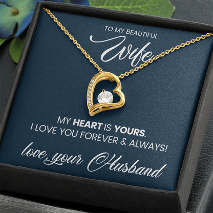 TO MY WIFE- GIFT FROM HUSBAND - Forever Love Necklace