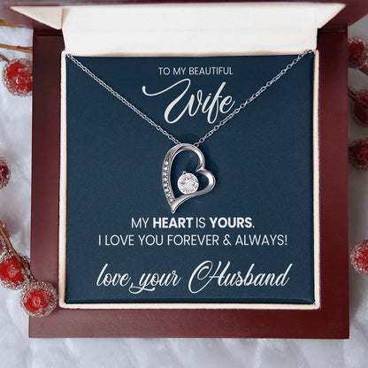 TO MY WIFE- GIFT FROM HUSBAND - Forever Love Necklace