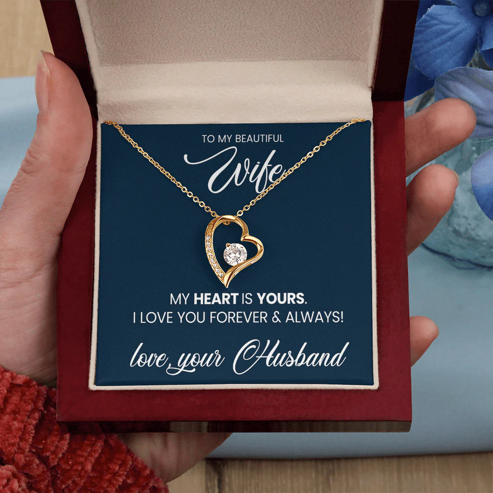 TO MY WIFE- GIFT FROM HUSBAND - Forever Love Necklace