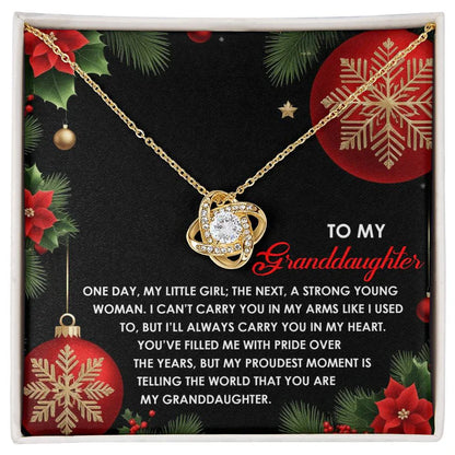 TO MY GRANDDAUGHTER FROM GRANDPA - Premium Love Knot Necklace