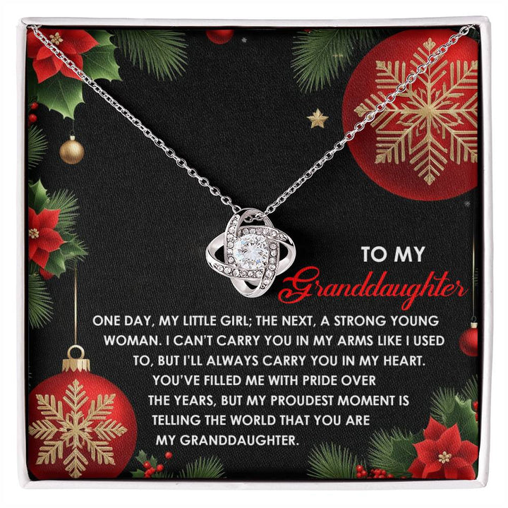 TO MY GRANDDAUGHTER FROM GRANDPA - Premium Love Knot Necklace