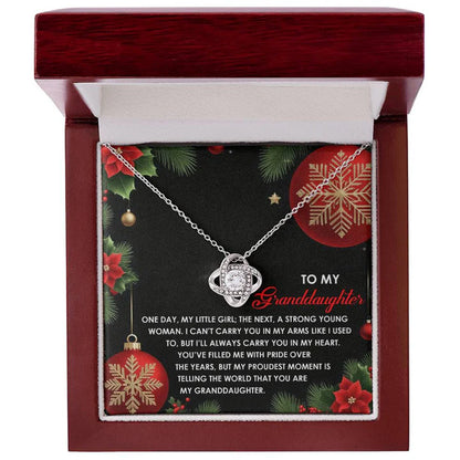 TO MY GRANDDAUGHTER FROM GRANDPA - Premium Love Knot Necklace