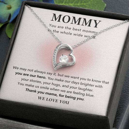 TO MY MOM- GIFT FROM DAUGHTER - Forever Love Necklace