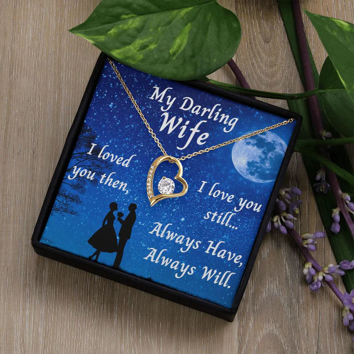 TO MY WIFE- GIFT FROM HUSBAND - Forever Love Necklace
