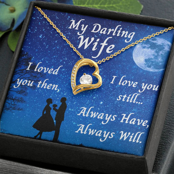 TO MY WIFE- GIFT FROM HUSBAND - Forever Love Necklace