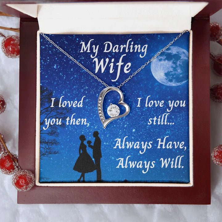 TO MY WIFE- GIFT FROM HUSBAND - Forever Love Necklace