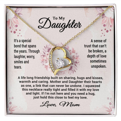 TO MY DAUGHTER "Always stay kind, brave, and true" - GIFT FROM MOM - Forever Love Necklace