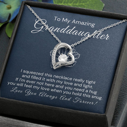 TO MY GRANDDAUGHTER- GIFT FROM GRANDMA - Forever Love Necklace