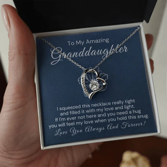 TO MY GRANDDAUGHTER- GIFT FROM GRANDMA - Forever Love Necklace