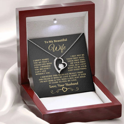 TO MY WIFE - GIFT FROM HUSBAND - Forever Love Necklace (SKUJ12-79)