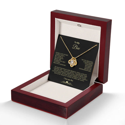 TO MY WIFE FROM HUSBAND  - Love Knot Necklace