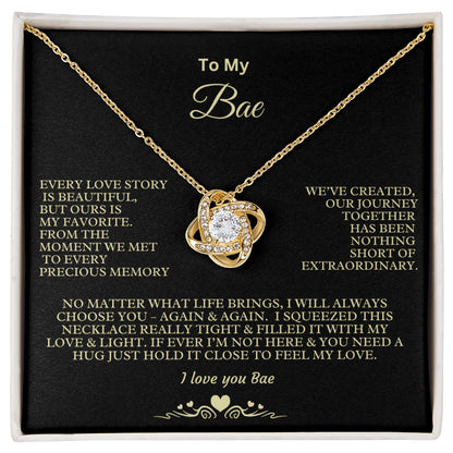 TO MY WIFE FROM HUSBAND  - Love Knot Necklace
