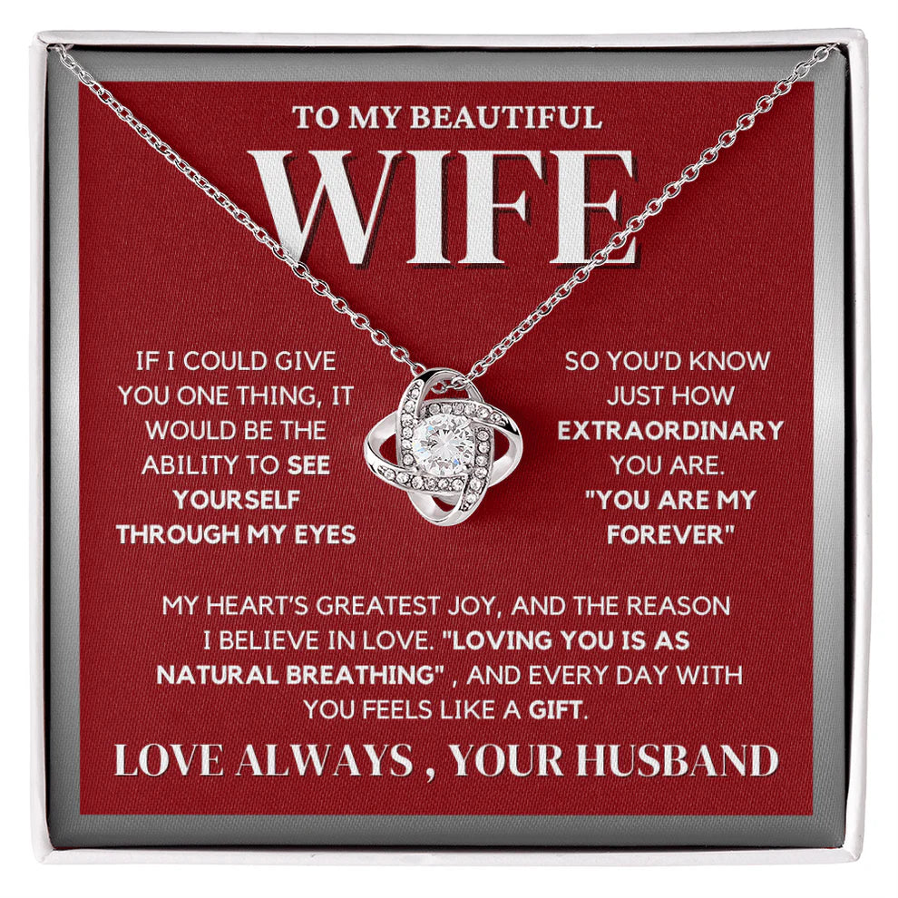 TO MY WIFE FROM HUSBAND - Love Knot Necklace