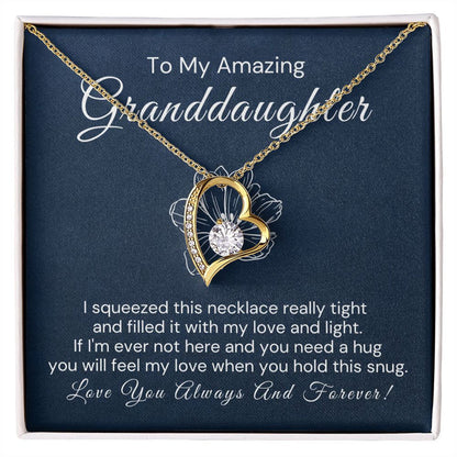 TO MY GRANDDAUGHTER- GIFT FROM GRANDMA - Forever Love Necklace