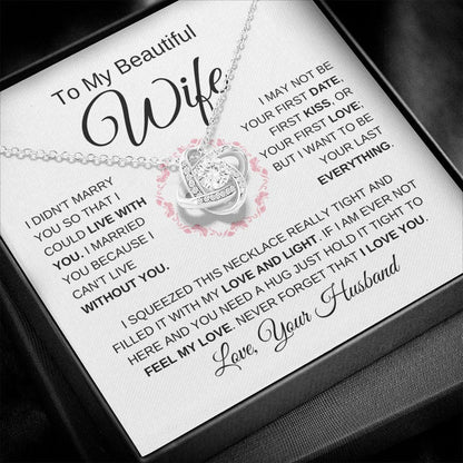 TO MY WIFE FROM HUSBAND - Premium Love Knot Necklace