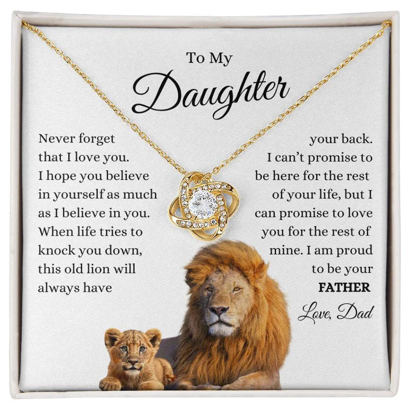 TO MY DAUGHTER FROM DAD - Premium Love Knot Necklace