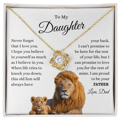 TO MY DAUGHTER FROM DAD - Premium Love Knot Necklace