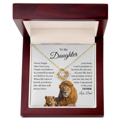 TO MY DAUGHTER FROM DAD - Premium Love Knot Necklace