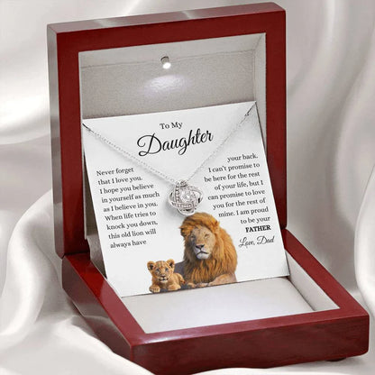 TO MY DAUGHTER FROM DAD - Premium Love Knot Necklace
