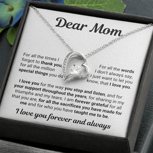 TO MY MOM - GIFT FROM DAUGHTER - Forever Love Necklace