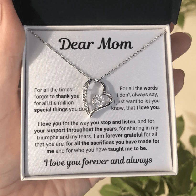 TO MY MOM - GIFT FROM DAUGHTER - Forever Love Necklace